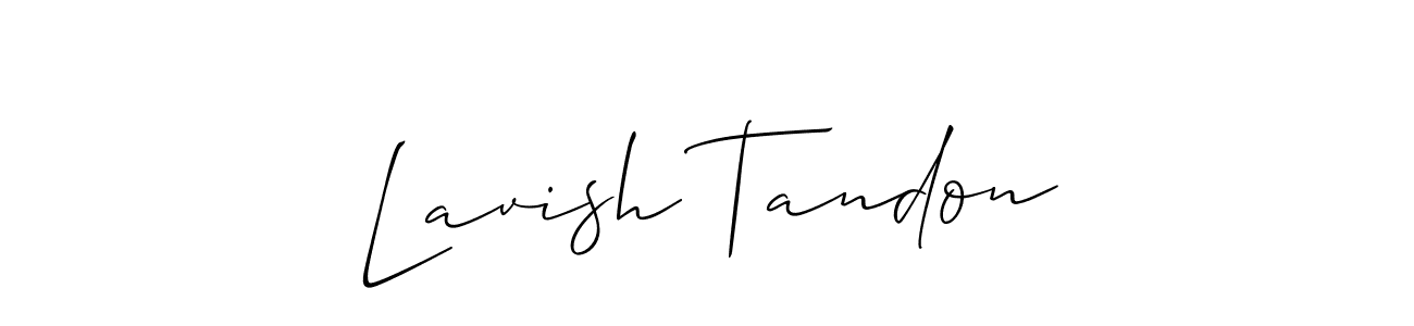 How to make Lavish Tandon name signature. Use Allison_Script style for creating short signs online. This is the latest handwritten sign. Lavish Tandon signature style 2 images and pictures png