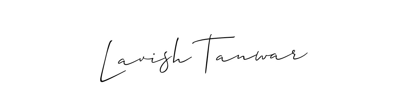 Create a beautiful signature design for name Lavish Tanwar. With this signature (Allison_Script) fonts, you can make a handwritten signature for free. Lavish Tanwar signature style 2 images and pictures png