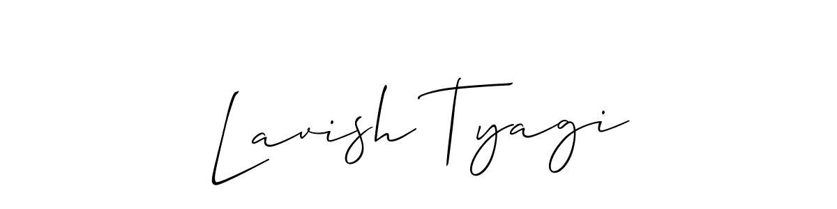 Also we have Lavish Tyagi name is the best signature style. Create professional handwritten signature collection using Allison_Script autograph style. Lavish Tyagi signature style 2 images and pictures png