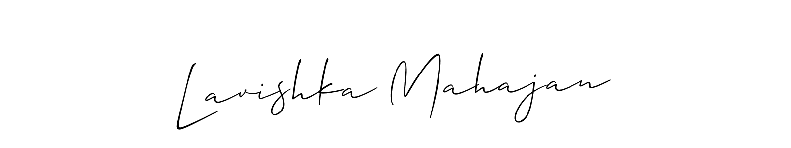 Similarly Allison_Script is the best handwritten signature design. Signature creator online .You can use it as an online autograph creator for name Lavishka Mahajan. Lavishka Mahajan signature style 2 images and pictures png