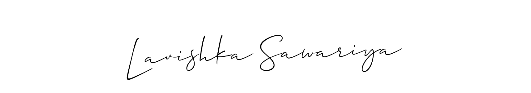 Similarly Allison_Script is the best handwritten signature design. Signature creator online .You can use it as an online autograph creator for name Lavishka Sawariya. Lavishka Sawariya signature style 2 images and pictures png