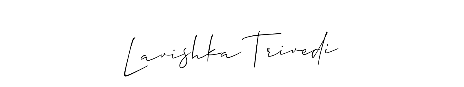 Lavishka Trivedi stylish signature style. Best Handwritten Sign (Allison_Script) for my name. Handwritten Signature Collection Ideas for my name Lavishka Trivedi. Lavishka Trivedi signature style 2 images and pictures png