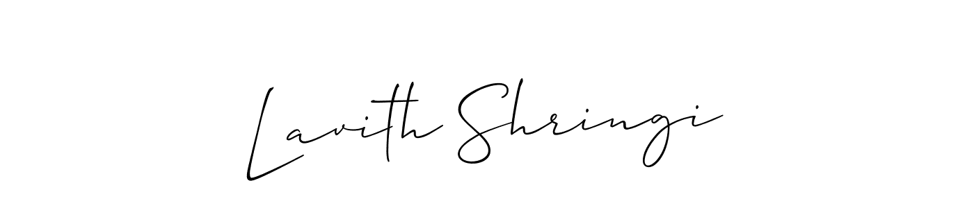 Create a beautiful signature design for name Lavith Shringi. With this signature (Allison_Script) fonts, you can make a handwritten signature for free. Lavith Shringi signature style 2 images and pictures png