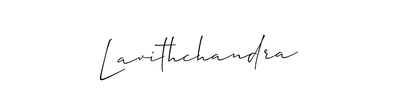 How to make Lavithchandra signature? Allison_Script is a professional autograph style. Create handwritten signature for Lavithchandra name. Lavithchandra signature style 2 images and pictures png