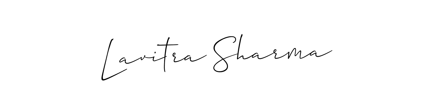 It looks lik you need a new signature style for name Lavitra Sharma. Design unique handwritten (Allison_Script) signature with our free signature maker in just a few clicks. Lavitra Sharma signature style 2 images and pictures png