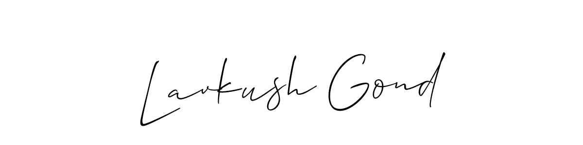 Make a beautiful signature design for name Lavkush Gond. With this signature (Allison_Script) style, you can create a handwritten signature for free. Lavkush Gond signature style 2 images and pictures png