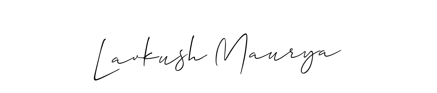 Create a beautiful signature design for name Lavkush Maurya. With this signature (Allison_Script) fonts, you can make a handwritten signature for free. Lavkush Maurya signature style 2 images and pictures png