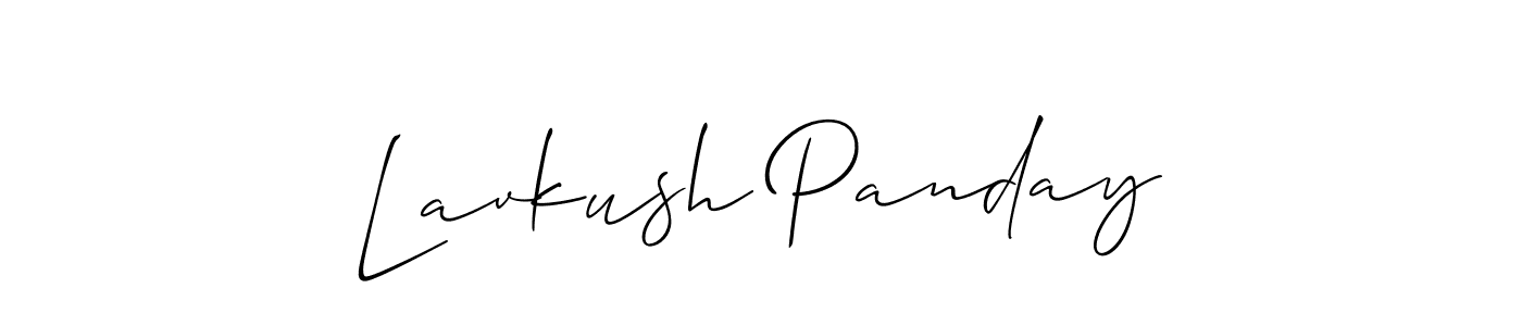 You should practise on your own different ways (Allison_Script) to write your name (Lavkush Panday) in signature. don't let someone else do it for you. Lavkush Panday signature style 2 images and pictures png