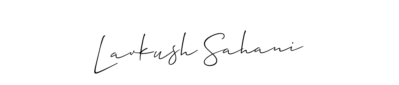 Design your own signature with our free online signature maker. With this signature software, you can create a handwritten (Allison_Script) signature for name Lavkush Sahani. Lavkush Sahani signature style 2 images and pictures png