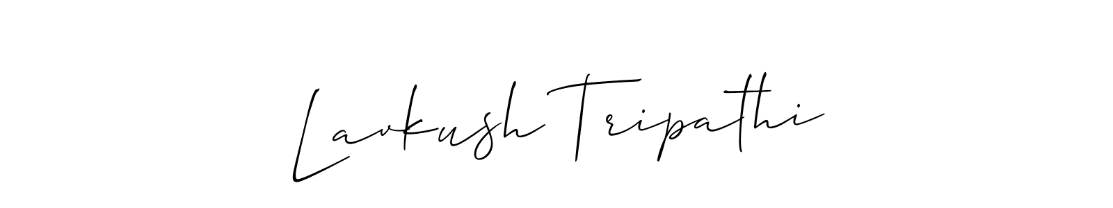 How to Draw Lavkush Tripathi signature style? Allison_Script is a latest design signature styles for name Lavkush Tripathi. Lavkush Tripathi signature style 2 images and pictures png