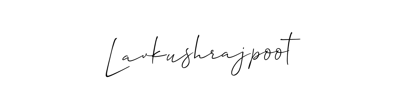 Use a signature maker to create a handwritten signature online. With this signature software, you can design (Allison_Script) your own signature for name Lavkushrajpoot. Lavkushrajpoot signature style 2 images and pictures png