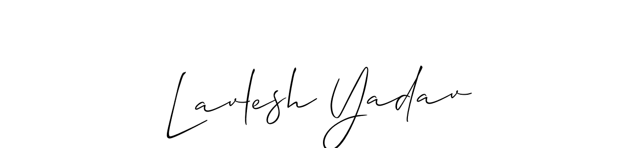 Use a signature maker to create a handwritten signature online. With this signature software, you can design (Allison_Script) your own signature for name Lavlesh Yadav. Lavlesh Yadav signature style 2 images and pictures png