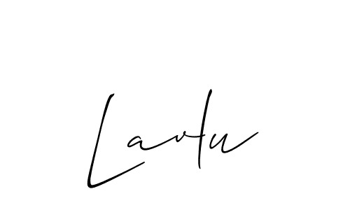 Create a beautiful signature design for name Lavlu. With this signature (Allison_Script) fonts, you can make a handwritten signature for free. Lavlu signature style 2 images and pictures png