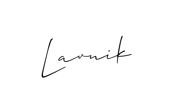 How to make Lavnik signature? Allison_Script is a professional autograph style. Create handwritten signature for Lavnik name. Lavnik signature style 2 images and pictures png