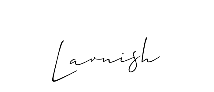 Allison_Script is a professional signature style that is perfect for those who want to add a touch of class to their signature. It is also a great choice for those who want to make their signature more unique. Get Lavnish name to fancy signature for free. Lavnish signature style 2 images and pictures png