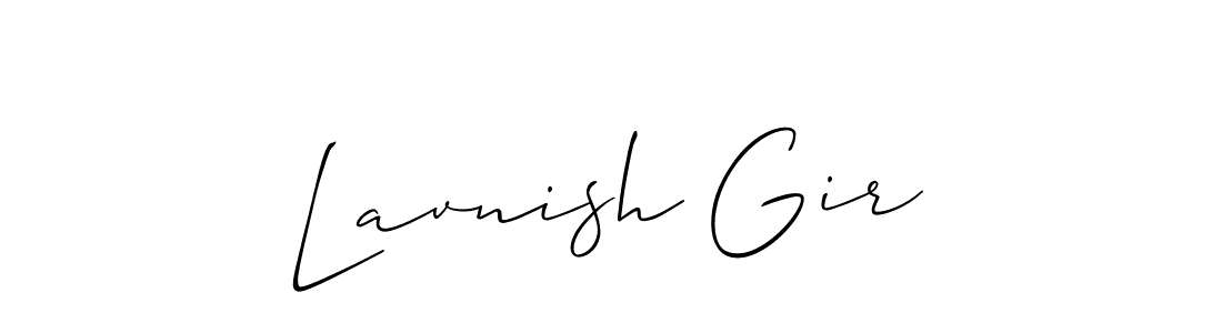 How to Draw Lavnish Gir signature style? Allison_Script is a latest design signature styles for name Lavnish Gir. Lavnish Gir signature style 2 images and pictures png