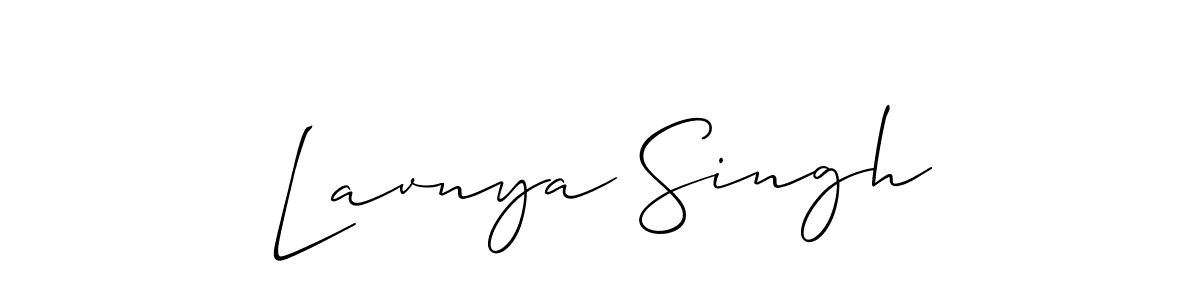 How to make Lavnya Singh name signature. Use Allison_Script style for creating short signs online. This is the latest handwritten sign. Lavnya Singh signature style 2 images and pictures png