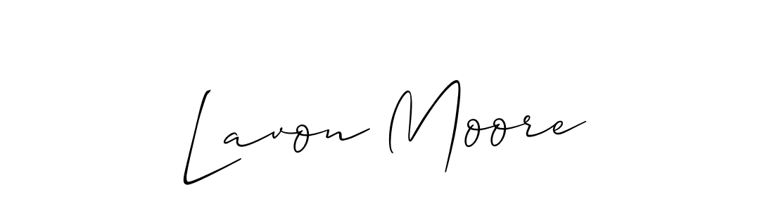 You should practise on your own different ways (Allison_Script) to write your name (Lavon Moore) in signature. don't let someone else do it for you. Lavon Moore signature style 2 images and pictures png