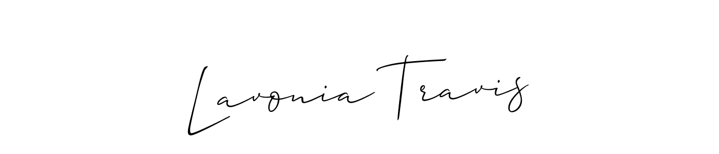 How to make Lavonia Travis signature? Allison_Script is a professional autograph style. Create handwritten signature for Lavonia Travis name. Lavonia Travis signature style 2 images and pictures png