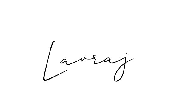 How to make Lavraj name signature. Use Allison_Script style for creating short signs online. This is the latest handwritten sign. Lavraj signature style 2 images and pictures png