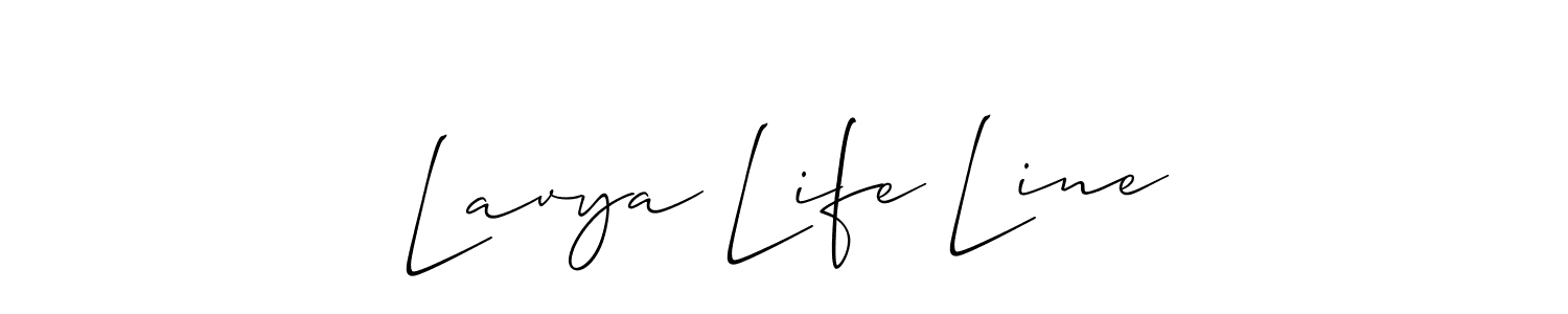 Design your own signature with our free online signature maker. With this signature software, you can create a handwritten (Allison_Script) signature for name Lavya Life Line. Lavya Life Line signature style 2 images and pictures png