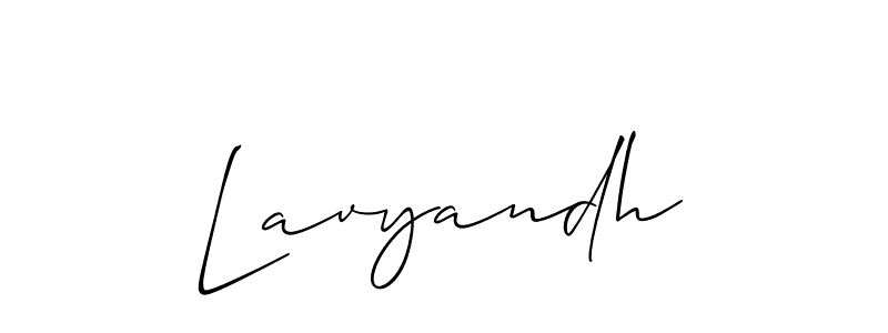 Use a signature maker to create a handwritten signature online. With this signature software, you can design (Allison_Script) your own signature for name Lavyandh. Lavyandh signature style 2 images and pictures png