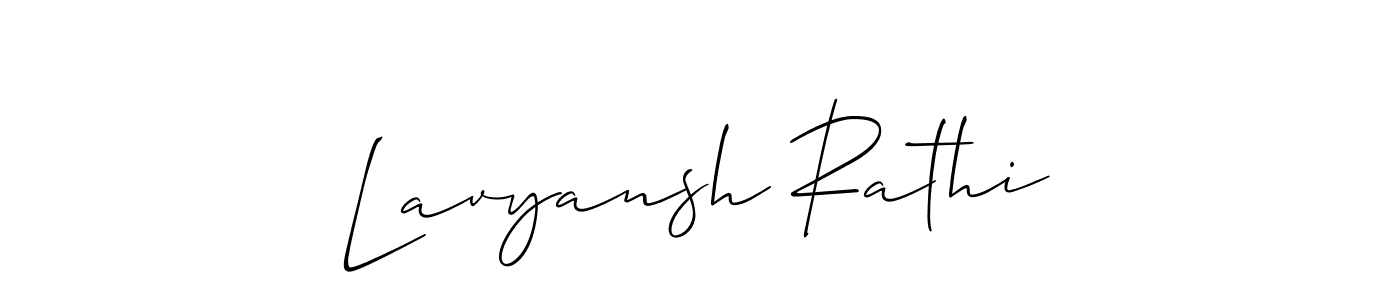 Make a short Lavyansh Rathi signature style. Manage your documents anywhere anytime using Allison_Script. Create and add eSignatures, submit forms, share and send files easily. Lavyansh Rathi signature style 2 images and pictures png