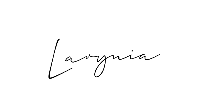 Allison_Script is a professional signature style that is perfect for those who want to add a touch of class to their signature. It is also a great choice for those who want to make their signature more unique. Get Lavynia name to fancy signature for free. Lavynia signature style 2 images and pictures png