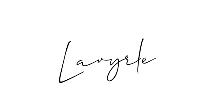 Create a beautiful signature design for name Lavyrle. With this signature (Allison_Script) fonts, you can make a handwritten signature for free. Lavyrle signature style 2 images and pictures png