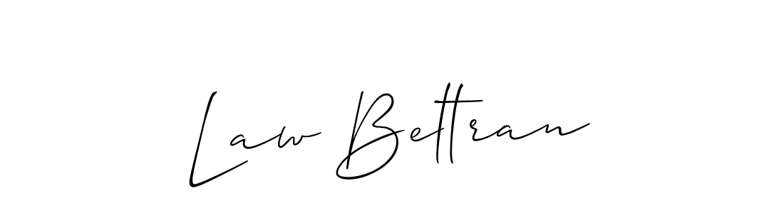 It looks lik you need a new signature style for name Law Beltran. Design unique handwritten (Allison_Script) signature with our free signature maker in just a few clicks. Law Beltran signature style 2 images and pictures png