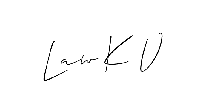 Law K V stylish signature style. Best Handwritten Sign (Allison_Script) for my name. Handwritten Signature Collection Ideas for my name Law K V. Law K V signature style 2 images and pictures png