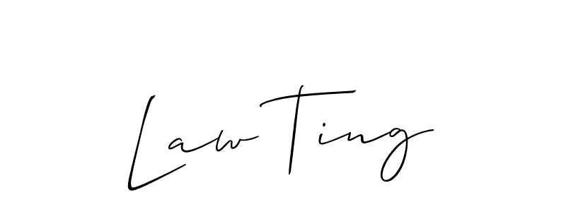 Best and Professional Signature Style for Law Ting. Allison_Script Best Signature Style Collection. Law Ting signature style 2 images and pictures png