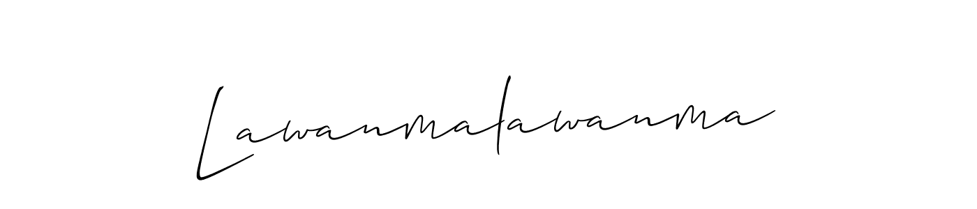 Allison_Script is a professional signature style that is perfect for those who want to add a touch of class to their signature. It is also a great choice for those who want to make their signature more unique. Get Lawanmalawanma name to fancy signature for free. Lawanmalawanma signature style 2 images and pictures png