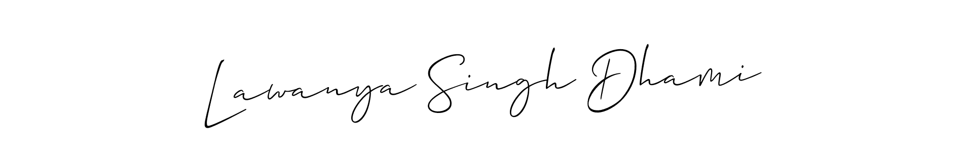 Lawanya Singh Dhami stylish signature style. Best Handwritten Sign (Allison_Script) for my name. Handwritten Signature Collection Ideas for my name Lawanya Singh Dhami. Lawanya Singh Dhami signature style 2 images and pictures png