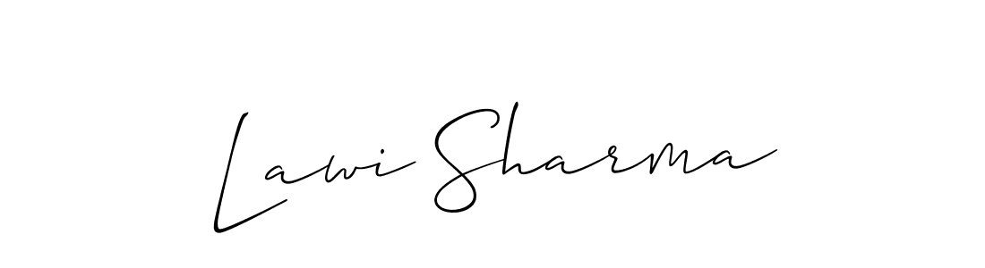 Use a signature maker to create a handwritten signature online. With this signature software, you can design (Allison_Script) your own signature for name Lawi Sharma. Lawi Sharma signature style 2 images and pictures png