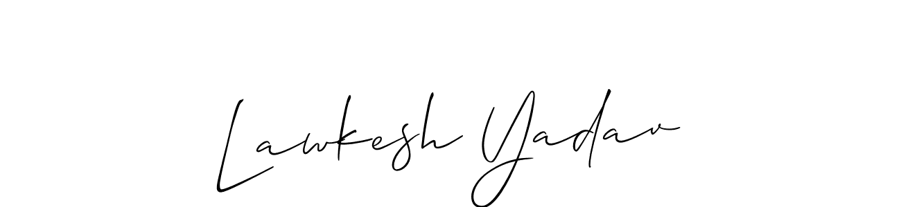 Make a beautiful signature design for name Lawkesh Yadav. With this signature (Allison_Script) style, you can create a handwritten signature for free. Lawkesh Yadav signature style 2 images and pictures png