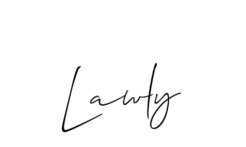 Design your own signature with our free online signature maker. With this signature software, you can create a handwritten (Allison_Script) signature for name Lawly. Lawly signature style 2 images and pictures png