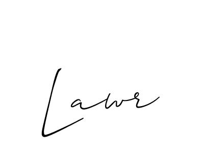 Design your own signature with our free online signature maker. With this signature software, you can create a handwritten (Allison_Script) signature for name Lawr. Lawr signature style 2 images and pictures png