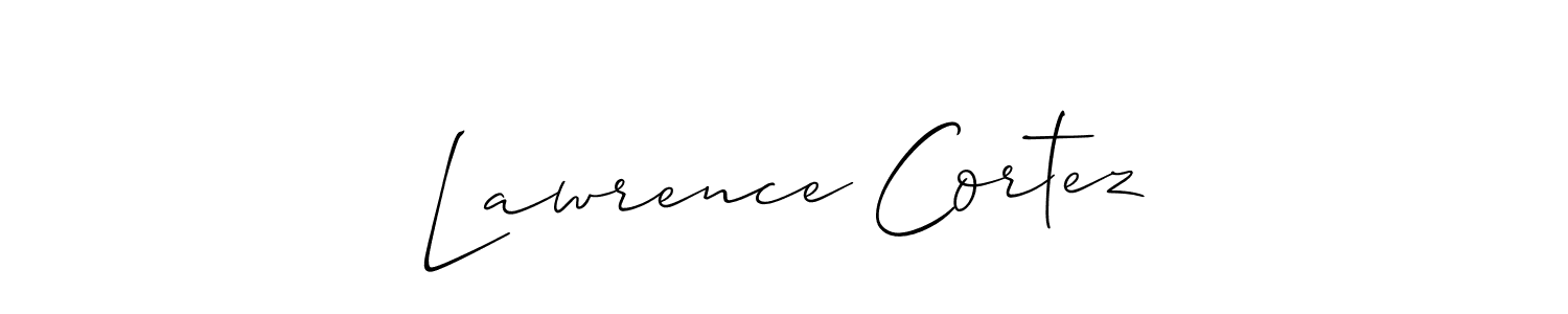 Create a beautiful signature design for name Lawrence Cortez. With this signature (Allison_Script) fonts, you can make a handwritten signature for free. Lawrence Cortez signature style 2 images and pictures png