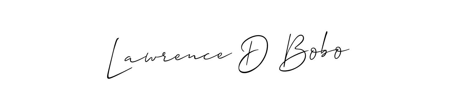 Make a beautiful signature design for name Lawrence D Bobo. With this signature (Allison_Script) style, you can create a handwritten signature for free. Lawrence D Bobo signature style 2 images and pictures png