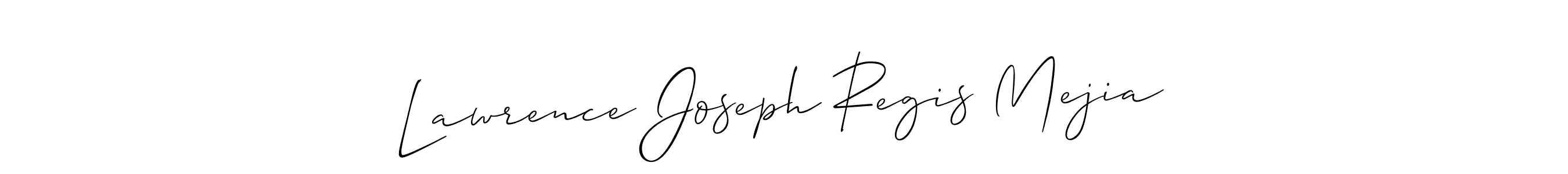 Create a beautiful signature design for name Lawrence Joseph Regis Mejia. With this signature (Allison_Script) fonts, you can make a handwritten signature for free. Lawrence Joseph Regis Mejia signature style 2 images and pictures png