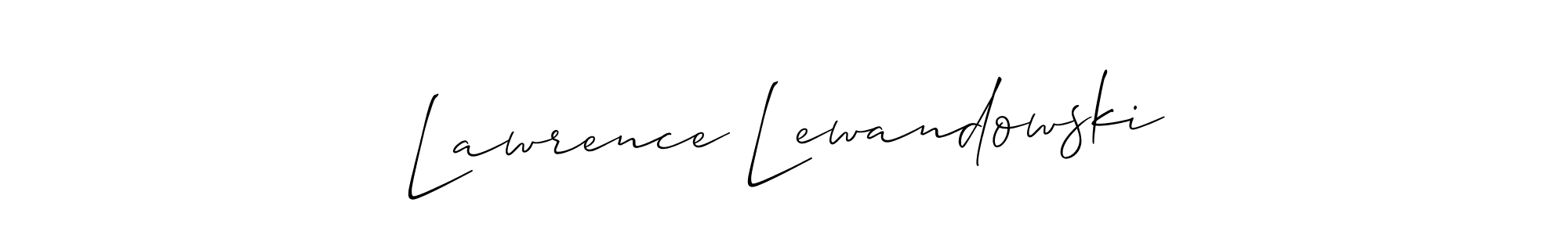 The best way (Allison_Script) to make a short signature is to pick only two or three words in your name. The name Lawrence Lewandowski include a total of six letters. For converting this name. Lawrence Lewandowski signature style 2 images and pictures png