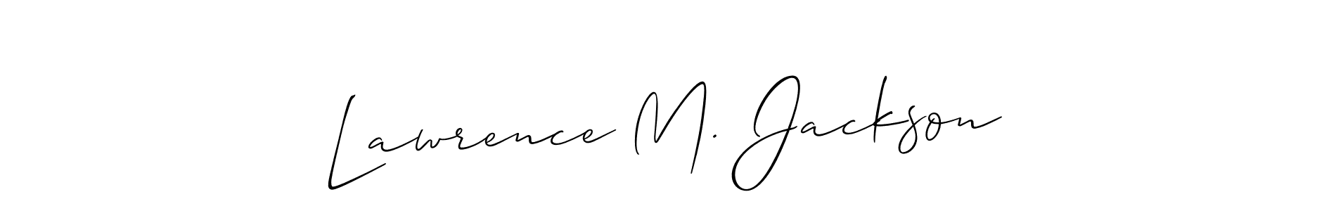 Allison_Script is a professional signature style that is perfect for those who want to add a touch of class to their signature. It is also a great choice for those who want to make their signature more unique. Get Lawrence M. Jackson name to fancy signature for free. Lawrence M. Jackson signature style 2 images and pictures png