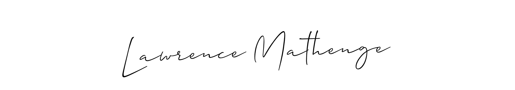 You should practise on your own different ways (Allison_Script) to write your name (Lawrence Mathenge) in signature. don't let someone else do it for you. Lawrence Mathenge signature style 2 images and pictures png