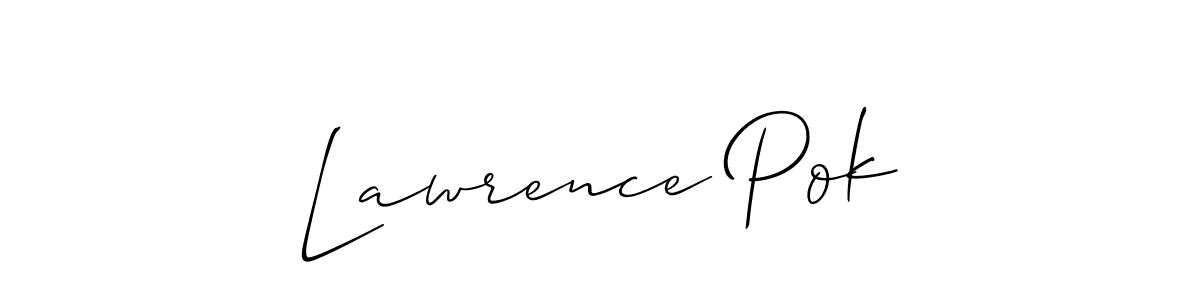 Design your own signature with our free online signature maker. With this signature software, you can create a handwritten (Allison_Script) signature for name Lawrence Pok. Lawrence Pok signature style 2 images and pictures png
