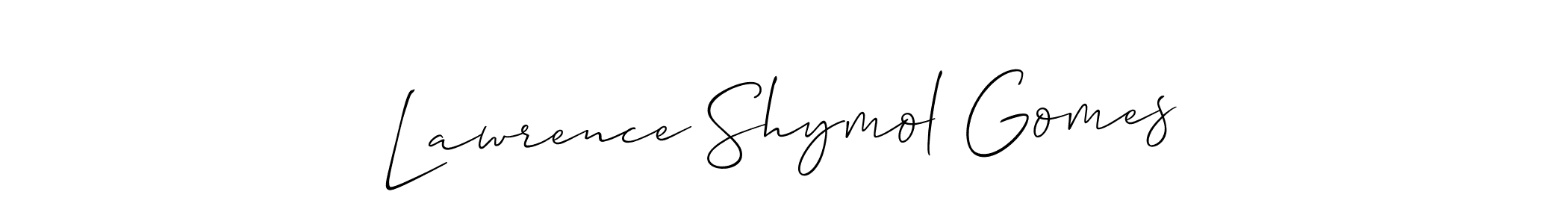 Lawrence Shymol Gomes stylish signature style. Best Handwritten Sign (Allison_Script) for my name. Handwritten Signature Collection Ideas for my name Lawrence Shymol Gomes. Lawrence Shymol Gomes signature style 2 images and pictures png