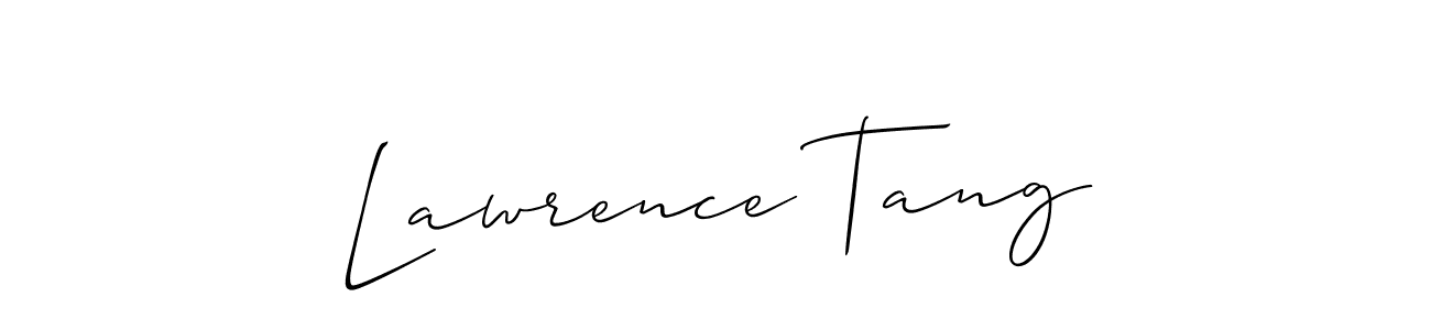 Make a beautiful signature design for name Lawrence Tang. With this signature (Allison_Script) style, you can create a handwritten signature for free. Lawrence Tang signature style 2 images and pictures png