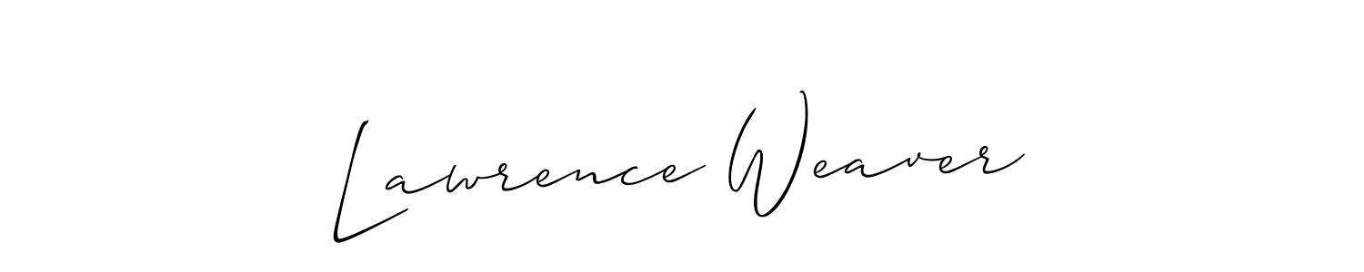 Allison_Script is a professional signature style that is perfect for those who want to add a touch of class to their signature. It is also a great choice for those who want to make their signature more unique. Get Lawrence Weaver name to fancy signature for free. Lawrence Weaver signature style 2 images and pictures png