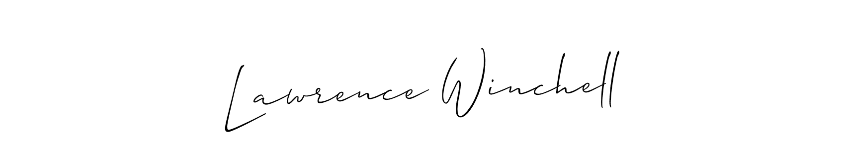 Use a signature maker to create a handwritten signature online. With this signature software, you can design (Allison_Script) your own signature for name Lawrence Winchell. Lawrence Winchell signature style 2 images and pictures png