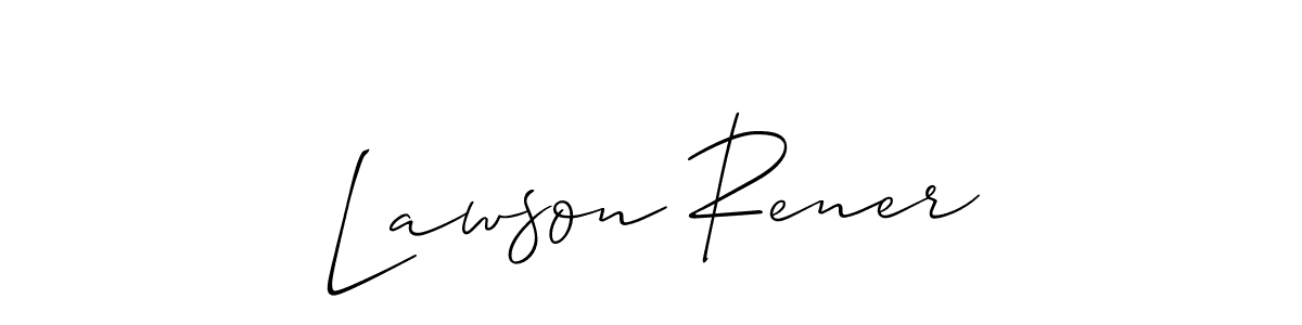 The best way (Allison_Script) to make a short signature is to pick only two or three words in your name. The name Lawson Rener include a total of six letters. For converting this name. Lawson Rener signature style 2 images and pictures png